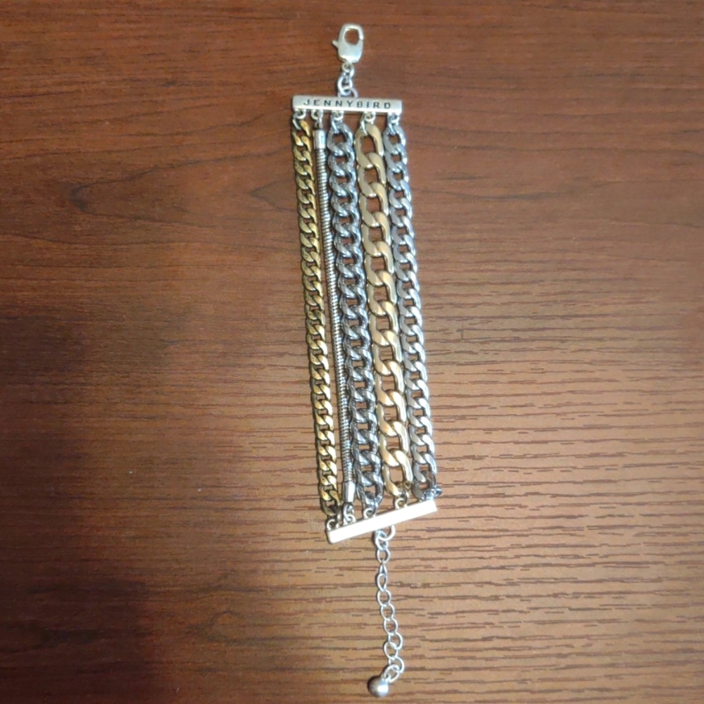Jenny Bird Silver and Gold Chain Bracelet - Picture 2 of 7